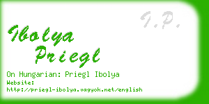 ibolya priegl business card